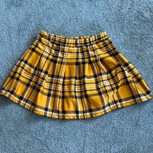 Yellow plaid skirt